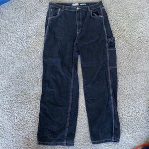 Bershka Black Straight Cargo Pants (Pant Size 12)